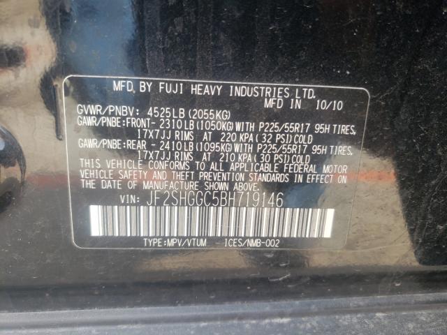 2011 SUBARU FORESTER T JF2SHGGC5BH719146