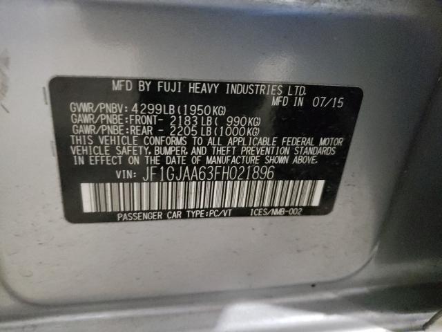2015 SUBARU IMPREZA JF1GJAA63FH021896