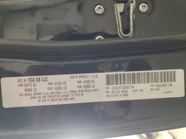 2016 DODGE CHARGER PO 2C3CDXAT2GH267704