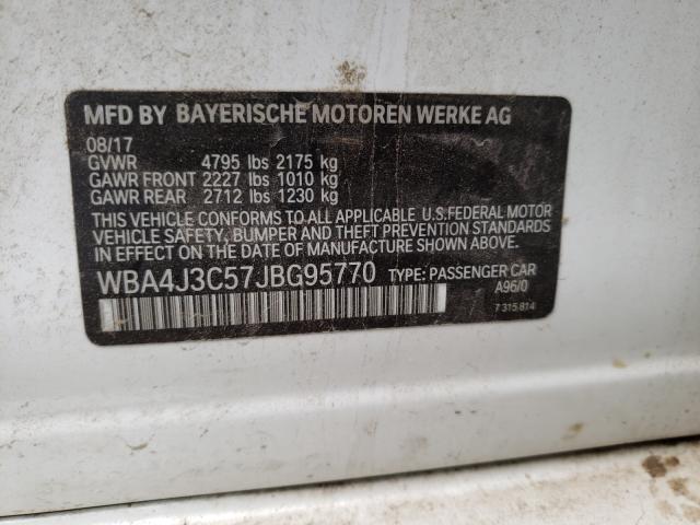 2018 BMW 430XI GRAN WBA4J3C57JBG95770