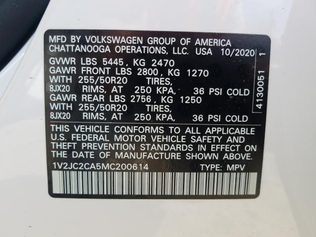2021 VOLKSWAGEN ATLAS CROS 1V2JC2CA5MC200614
