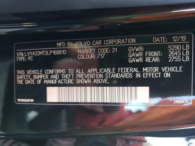 2020 VOLVO S90 LVYA22MT2LP168810