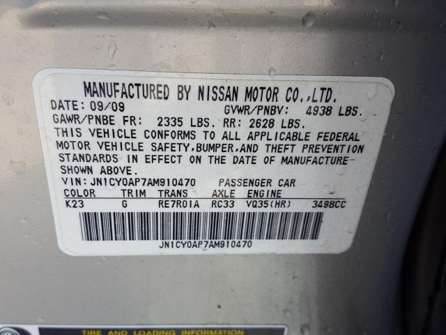 2010 INFINITI M35 BASE JN1CY0AP7AM910470