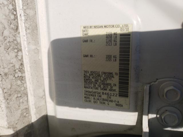 2010 NISSAN MAXIMA S 1N4AA5AP1AC846122