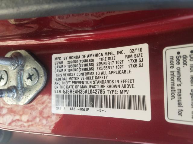 2010 HONDA 1100CC 5J6RE4H35AL042785