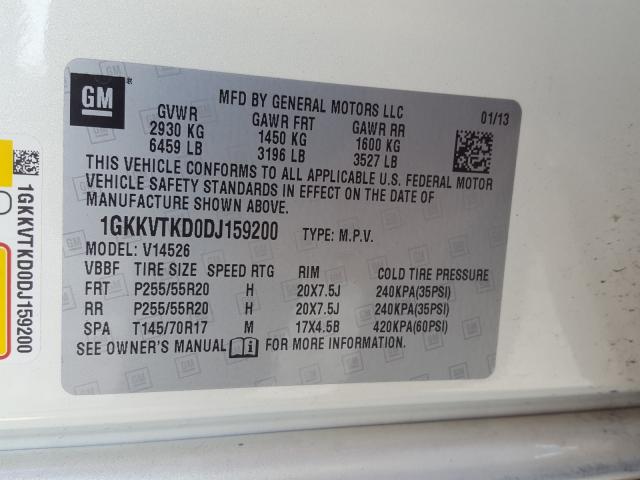 2013 GMC ACADIA DEN 1GKKVTKD0DJ159200