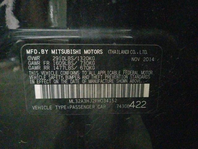 2015 MITSUBISHI MIRAGE DE ML32A3HJ2FH034152