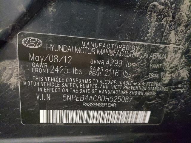 2013 HYUNDAI SONATA GLS 5NPEB4AC8DH525087