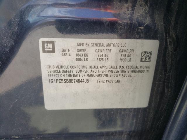 2014 CHEVROLET CRUZE LT 1G1PC5SB8E7464405