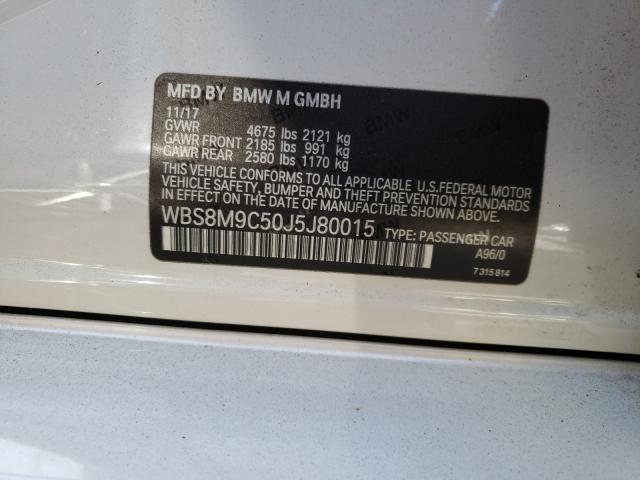 2018 BMW M3 WBS8M9C50J5J80015