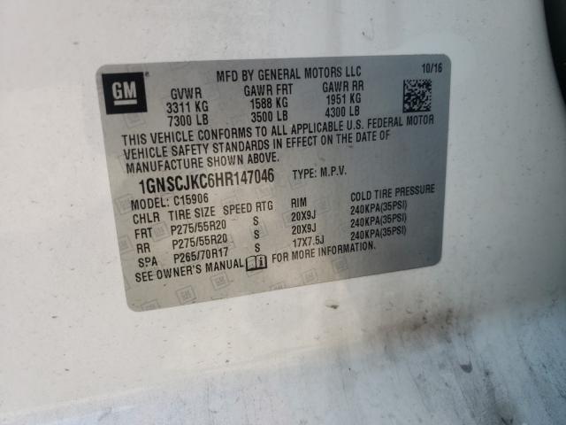 2017 CHEVROLET SUBURBAN C 1GNSCJKC6HR147046