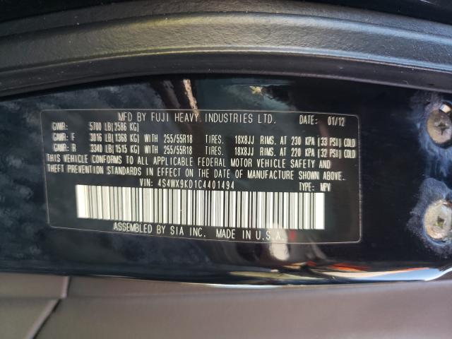 2012 SUBARU TRIBECA LI 4S4WX9KD1C4401494