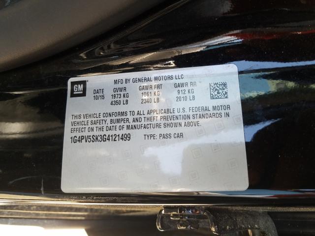 2016 BUICK VERANO 1SV 1G4PV5SK3G4121499