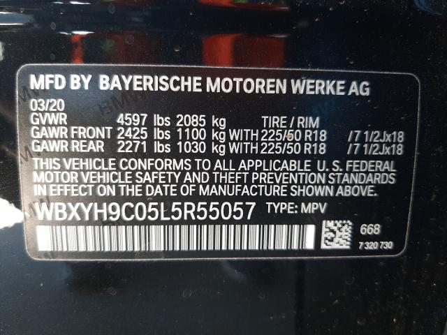 2020 BMW X2 SDRIVE2 WBXYH9C05L5R55057