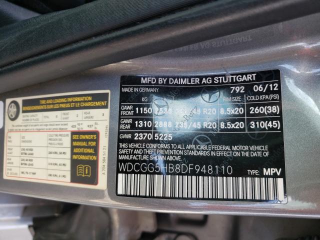 2013 MERCEDES-BENZ GLK 350 WDCGG5HB8DF948110