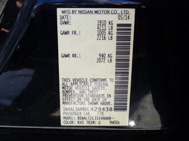 2014 NISSAN ALTIMA 2.5 1N4AL3AP8EC429438