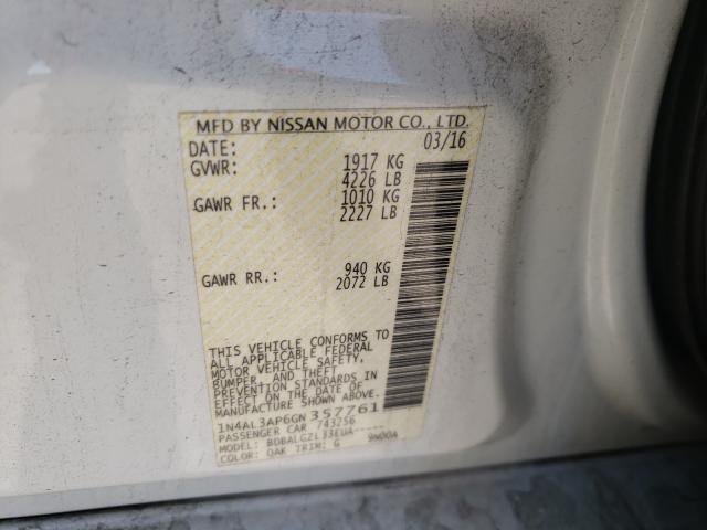 2016 NISSAN ALTIMA 2.5 1N4AL3AP6GN357761