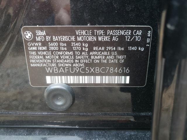 2011 BMW 550 XI WBAFU9C5XBC784616