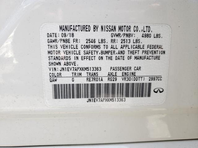 2019 INFINITI Q50 LUXE JN1EV7APXKM513363