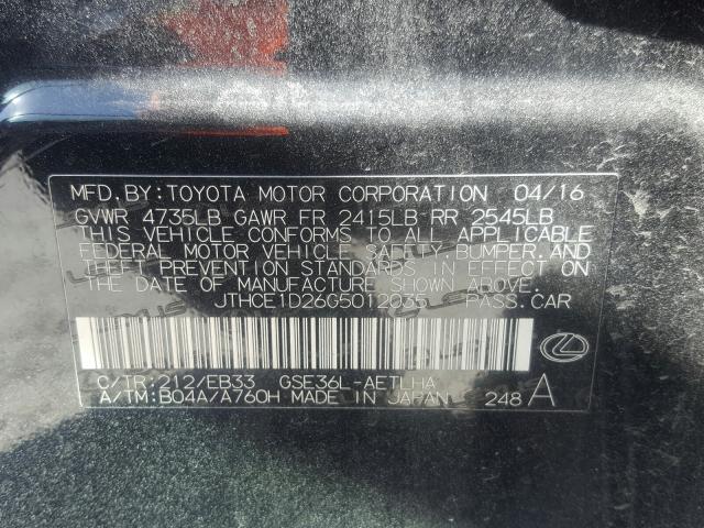 2016 LEXUS IS 350 JTHCE1D26G5012035