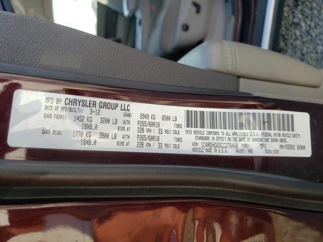 2012 DODGE DURANGO CR 1C4RDHDG5CC278400