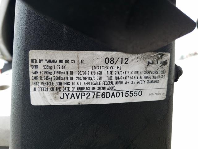 2013 YAMAHA XV1900 CU JYAVP27E6DA015550