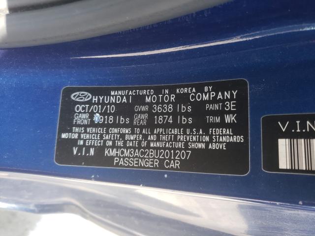 2011 HYUNDAI ACCENT GL KMHCM3AC2BU201207