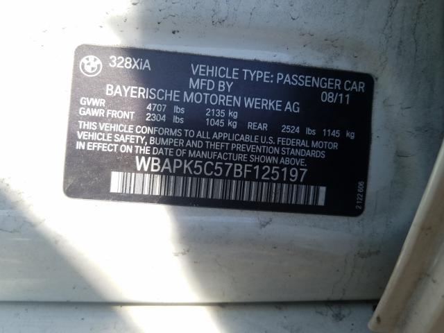 2011 BMW 328 XI SUL WBAPK5C57BF125197