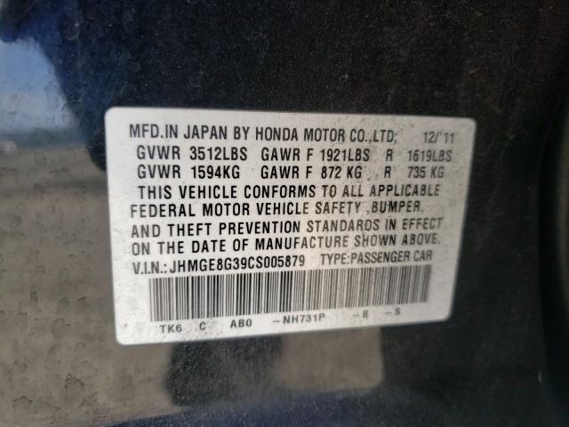 2012 HONDA FIT JHMGE8G39CS005879