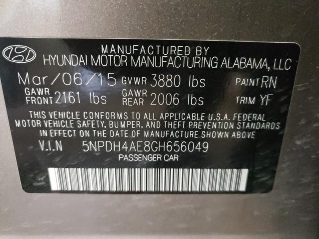 2016 HYUNDAI ELANTRA SE 5NPDH4AE8GH656049