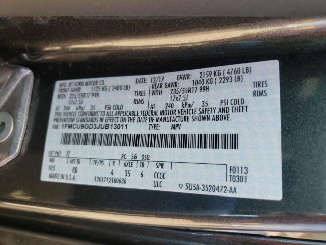 VIN 2FMDK3JC3DBB82234 2013 Ford Edge, Sel no.10