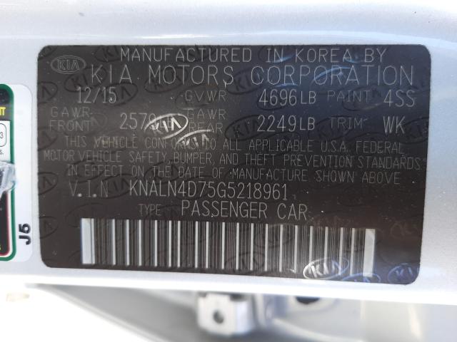 2016 KIA CADENZA LU KNALN4D75G5218961