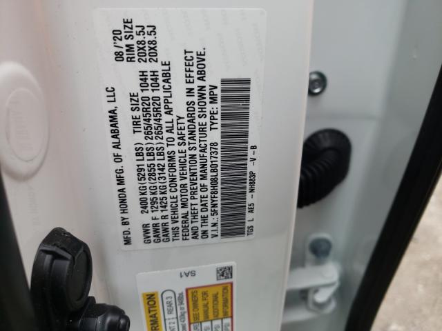 2020 HONDA PASSPORT E 5FNYF8H08LB017378