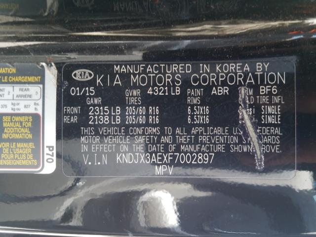 2015 KIA SOUL EV KNDJX3AEXF7002897
