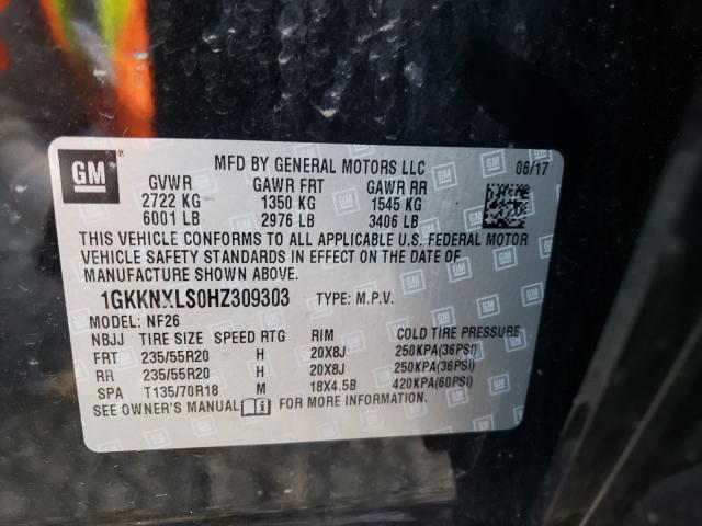 2017 GMC ACADIA DEN 1GKKNXLS0HZ309303