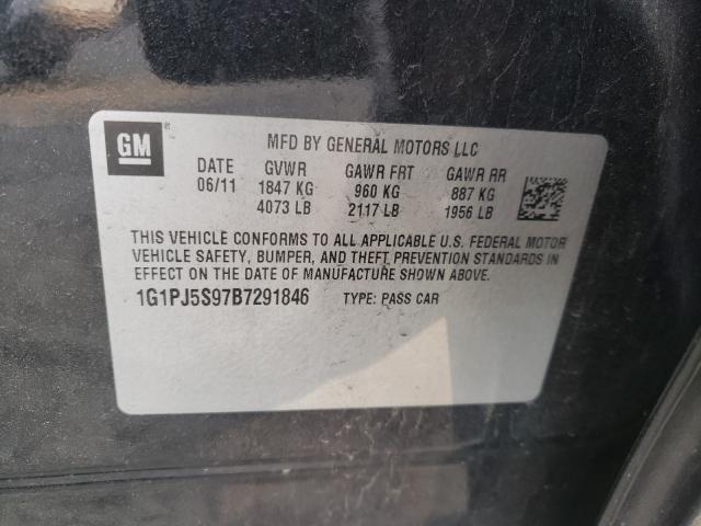 2011 CHEVROLET CRUZE ECO 1G1PJ5S97B7291846