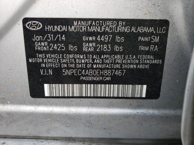 2014 HYUNDAI SONATA SE 5NPEC4AB0EH887467