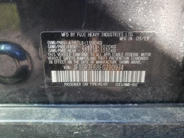 2014 SUBARU IMPREZA WR JF1GR7E68EG210974