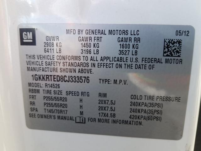 2012 GMC ACADIA DEN 1GKKRTED8CJ333576