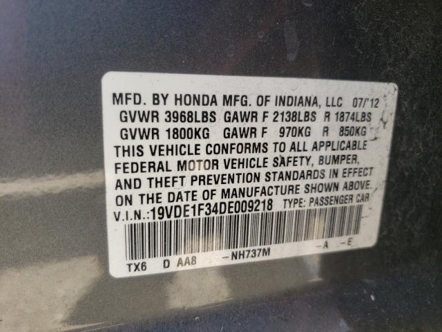 2013 ACURA ILX 20 19VDE1F34DE009218