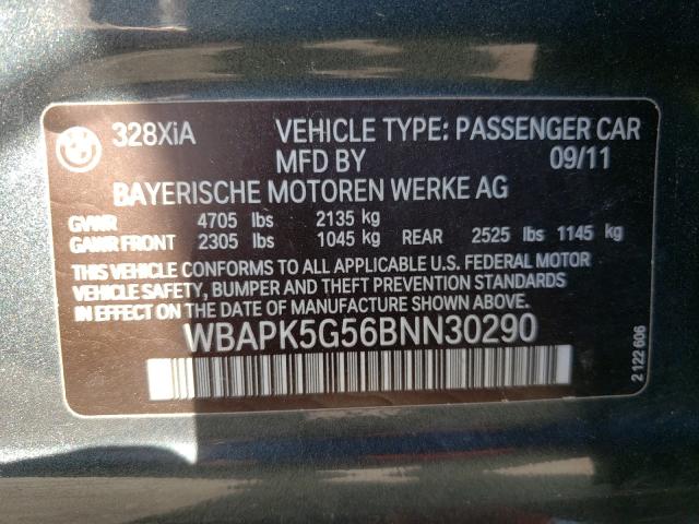 2011 BMW 328 XI SUL WBAPK5G56BNN30290