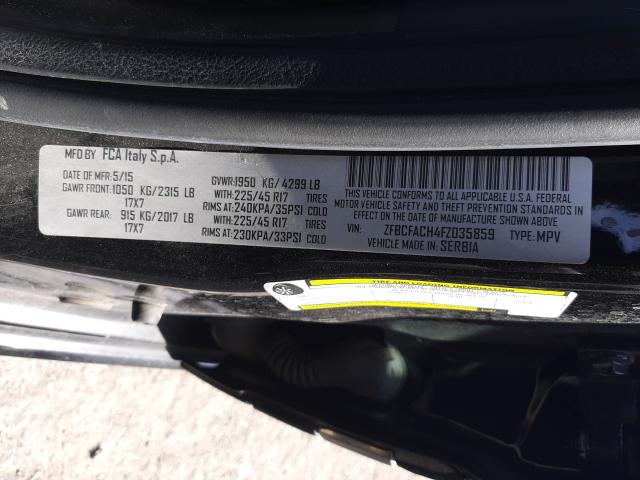 2015 FIAT 500L LOUNG ZFBCFACH4FZ035859