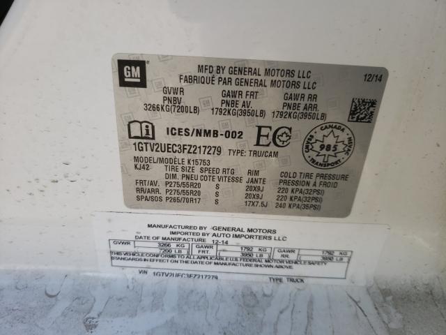 2015 GMC SIERRA K15 1GTV2UEC3FZ217279