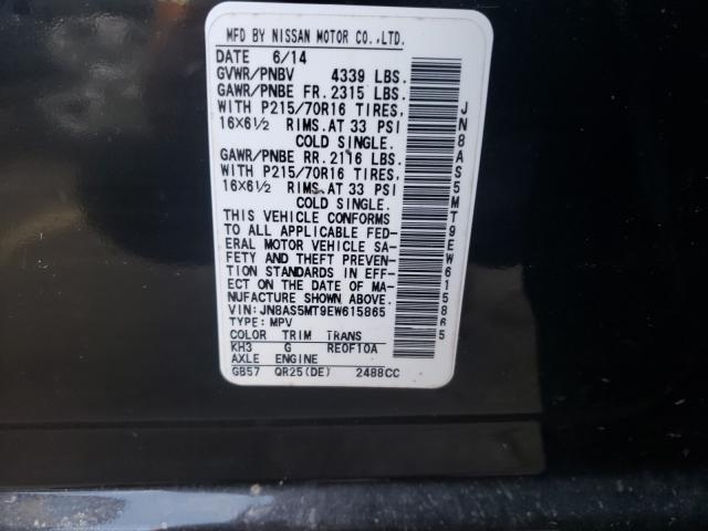 2014 NISSAN ROGUE SELE JN8AS5MT9EW615865