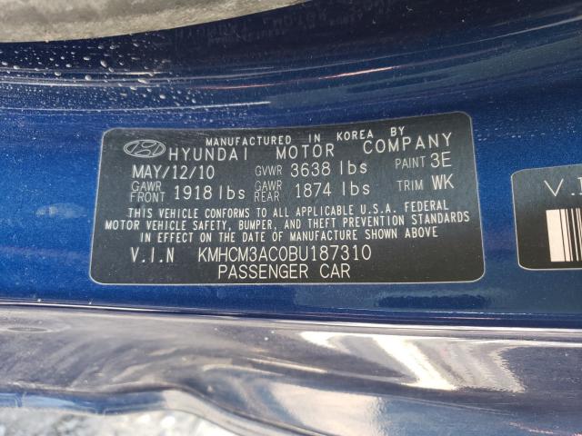 2011 HYUNDAI ACCENT GL KMHCM3AC0BU187310