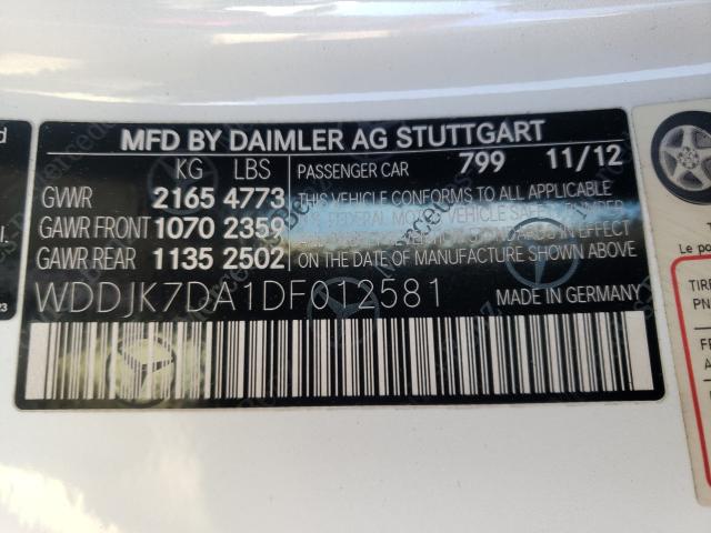 2013 MERCEDES-BENZ SL 550 WDDJK7DA1DF012581