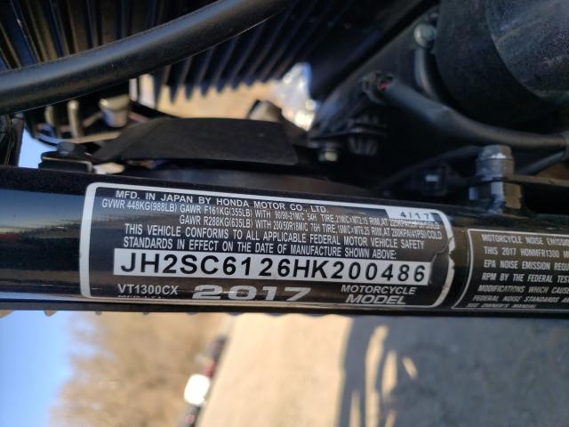 2017 HONDA VT1300 CX JH2SC6126HK200486