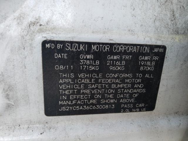 2012 SUZUKI SX4 LE JS2YC5A36C6300813