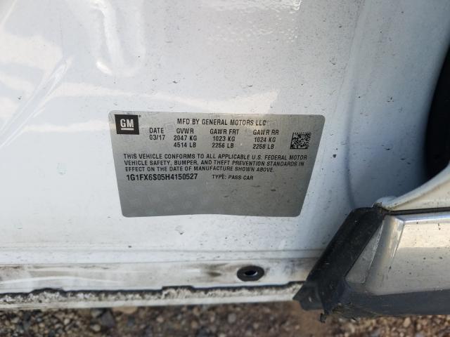 2017 CHEVROLET BOLT EV PR 1G1FX6S05H4150527