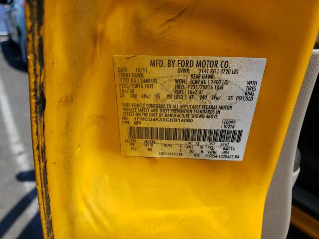 2012 FORD ESCAPE HYB 1FMCU4K3XCKB14060